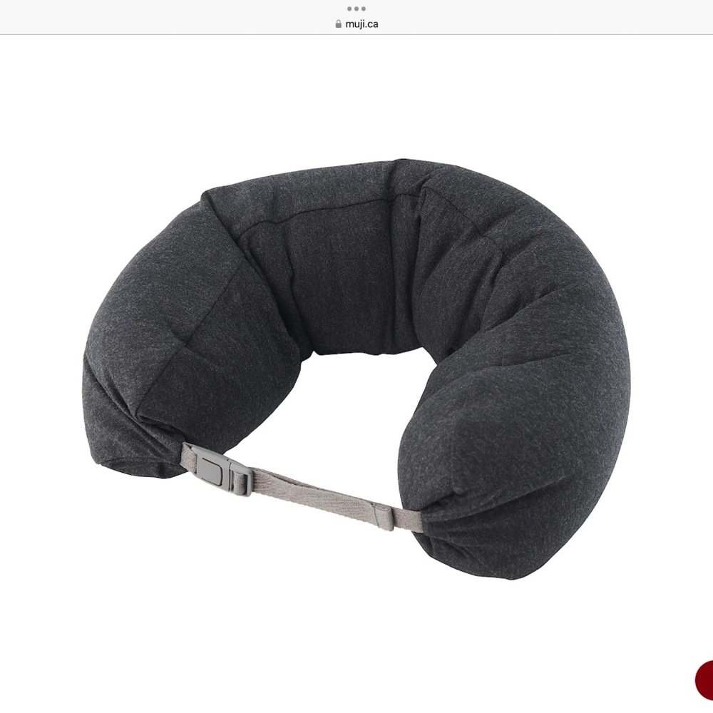 MUJI travel neck cushion filled with beads